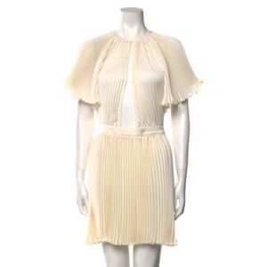 NWT L’idee Theater Mini Dress in Creme